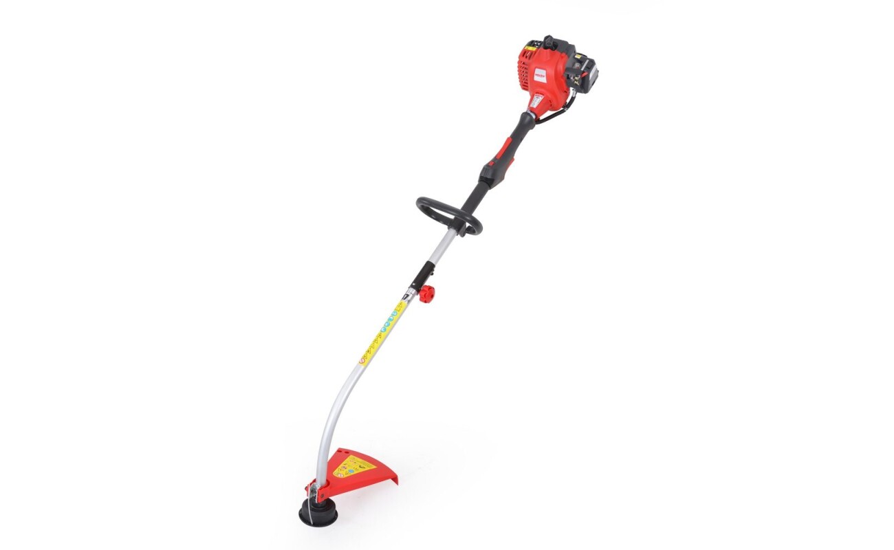 Petrol powered grass trimer equipped with string head and shoulder belt.&nbsp;Powered by 2&nbsp;stroke 30 cm3&nbsp;engine. Separable shaft. Package also contains a&nbsp;strap
