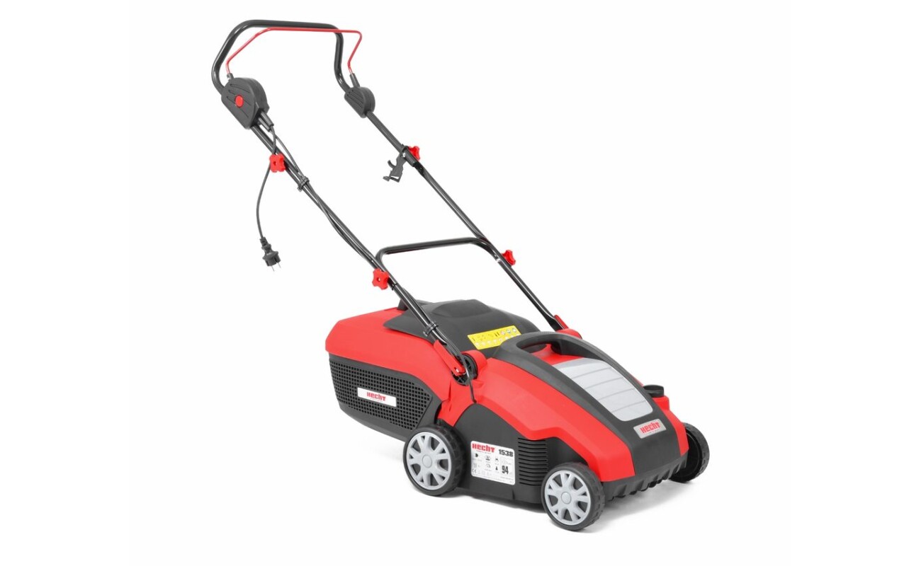 Electric powered lawn scarifier with plastic chassis