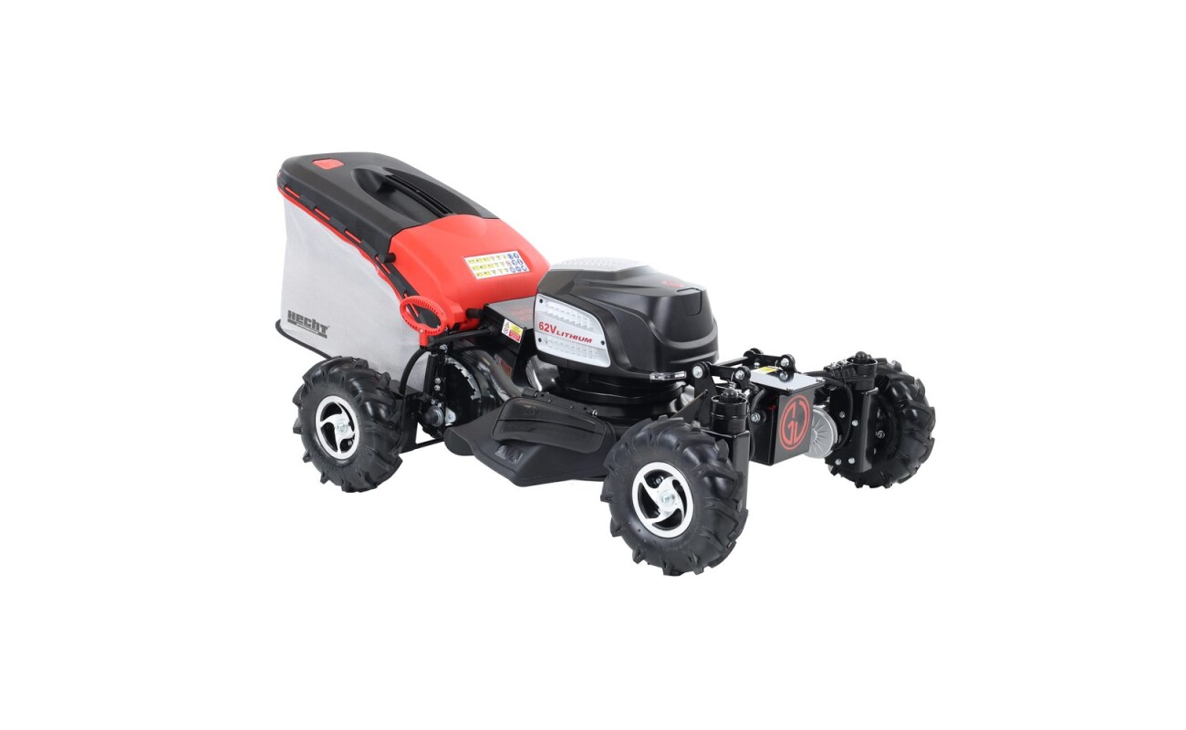 The HECHT 551 XRC AKU is a professional battery-powered remote-controlled lawn mower that handles demanding terrain and steep slopes with ease. Thanks to its powerful electric motor