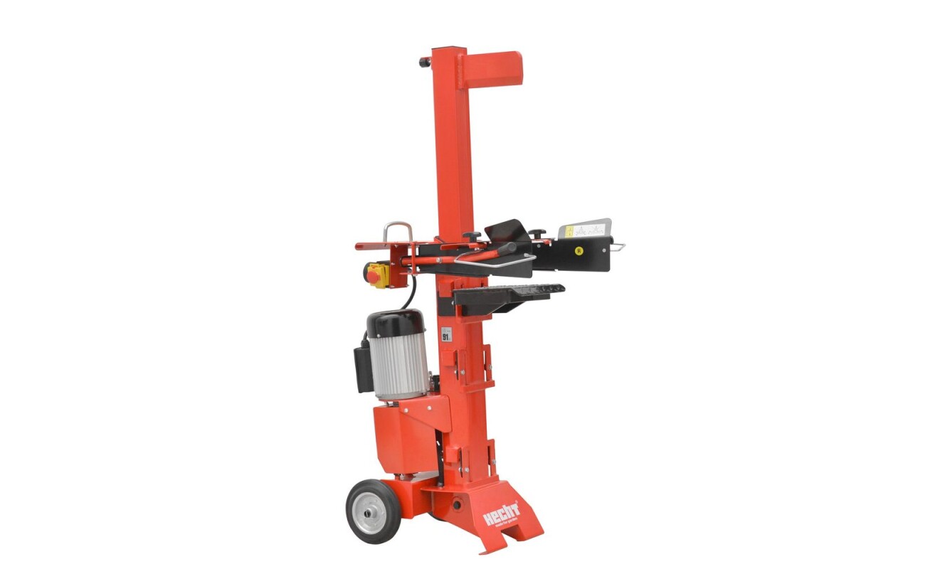 Electric wood splitter with the input of&nbsp;2200 W. The maximum pressure of 6&nbsp;tons