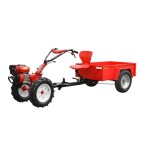 Akční set motorového kultivátoru HECHT 7100 s přívěsným vozíkem HECHT 57100
