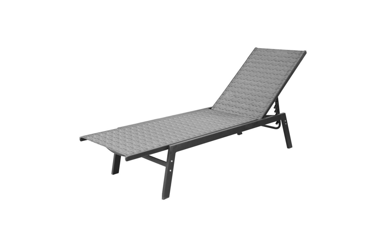 Luxury adjustable lounger made of aluminum profiles. Dimensions 190 x 65 x 45 cm. Suitable for exteriors and interiors. Suitable for use in humid environments. Weight capacity 120kg.