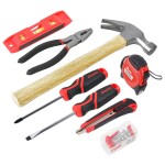 <p>8-piece basic hand tool set containing the most essential tools for common repairs