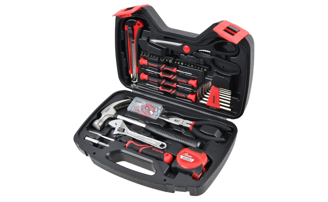 41-piece hand tool set in a practical plastic case