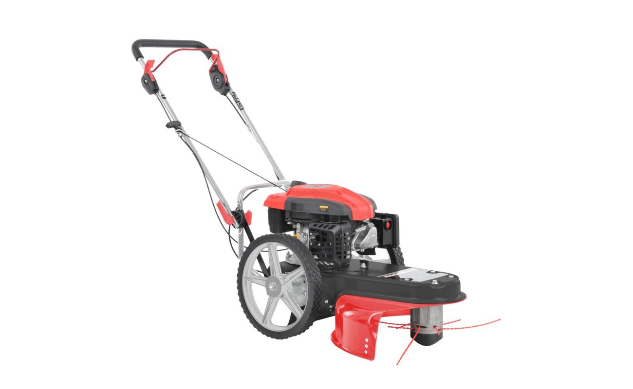 Powerful string mower with wheels
