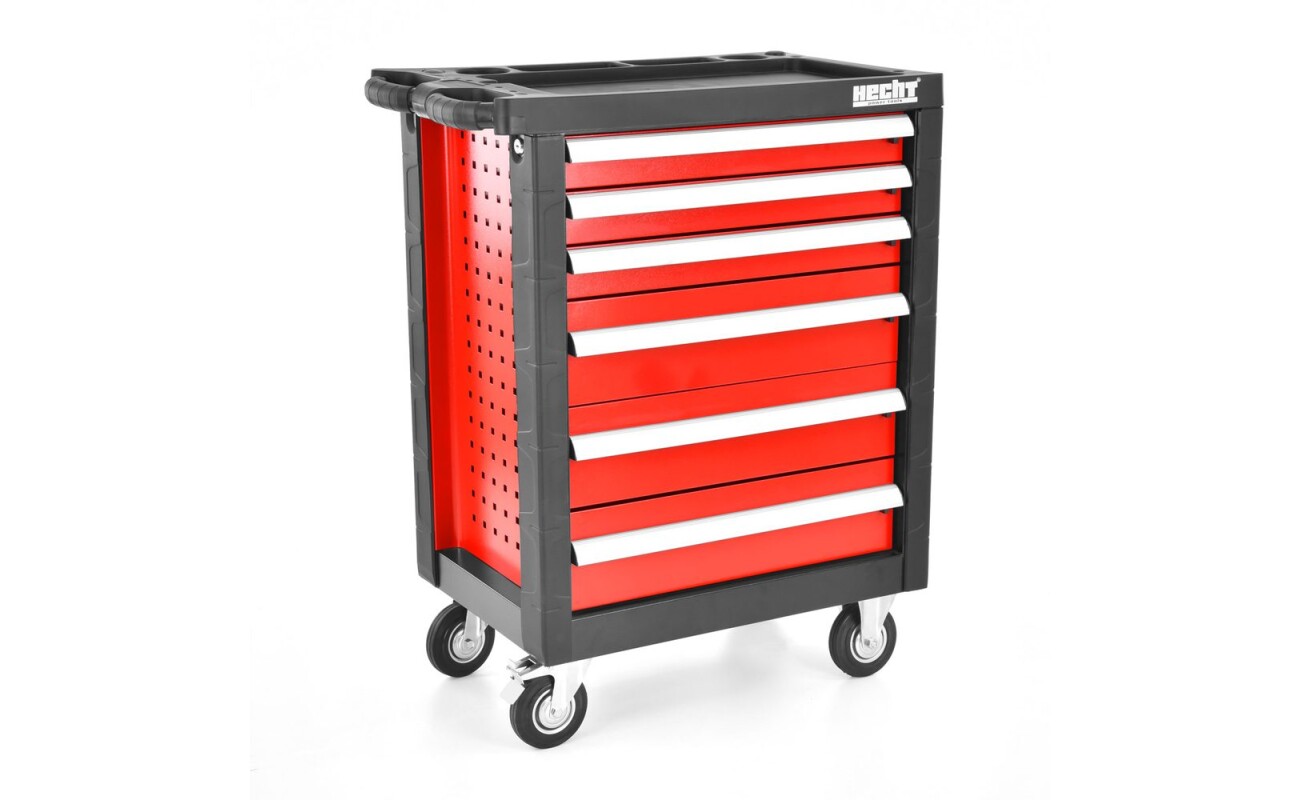 Steel workshop trolley with six drawers. The body of the cabinet is made of high-quality steel sheet with an above-standard thickness of 1 mm.