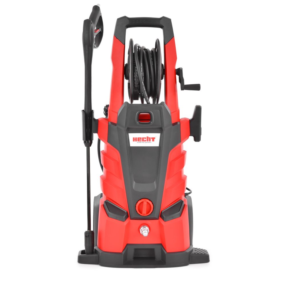 High pressure washer - HECHT 324 Electric pressure washer with power input 2300 W. Max. pressure 150 bar. Operating pressure 110 bar. Output 420 l / h. Self-priming - can work with and without pressurized water.
