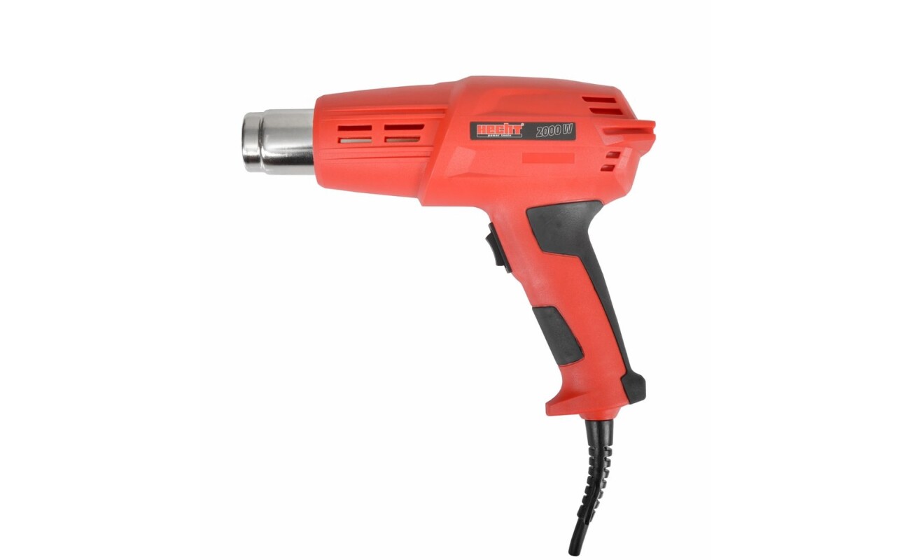 Electric hot air gun 230 V / 50 Hz. Power input 2000 W. Temperature setting 350 - 600 ° C.