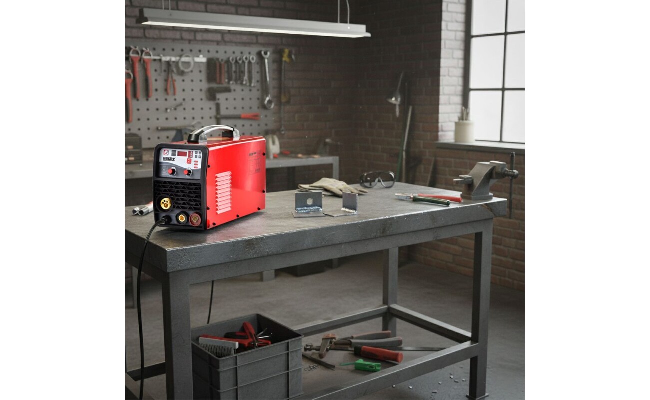 possibility of LIFT TIG welding. Welding current 20 - 200 A. Electrode diameter 1 - 4 mm.