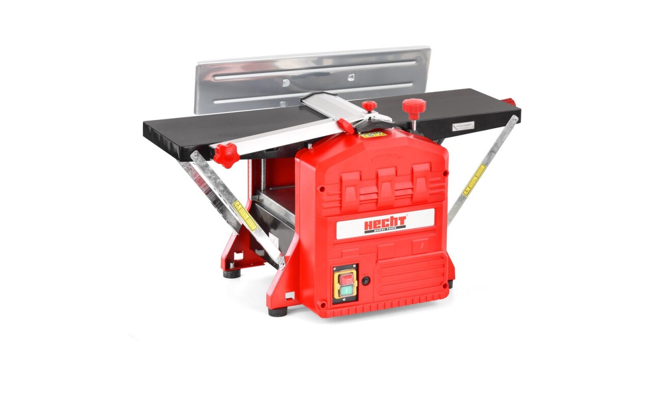 Electric planer and jointer. Power 1500 W. Planing width / depth 204 / 3 mm. Planing width / depth 204 / 2 mm. Extension height 5 - 120 mm. Feed speed 6 m/min.