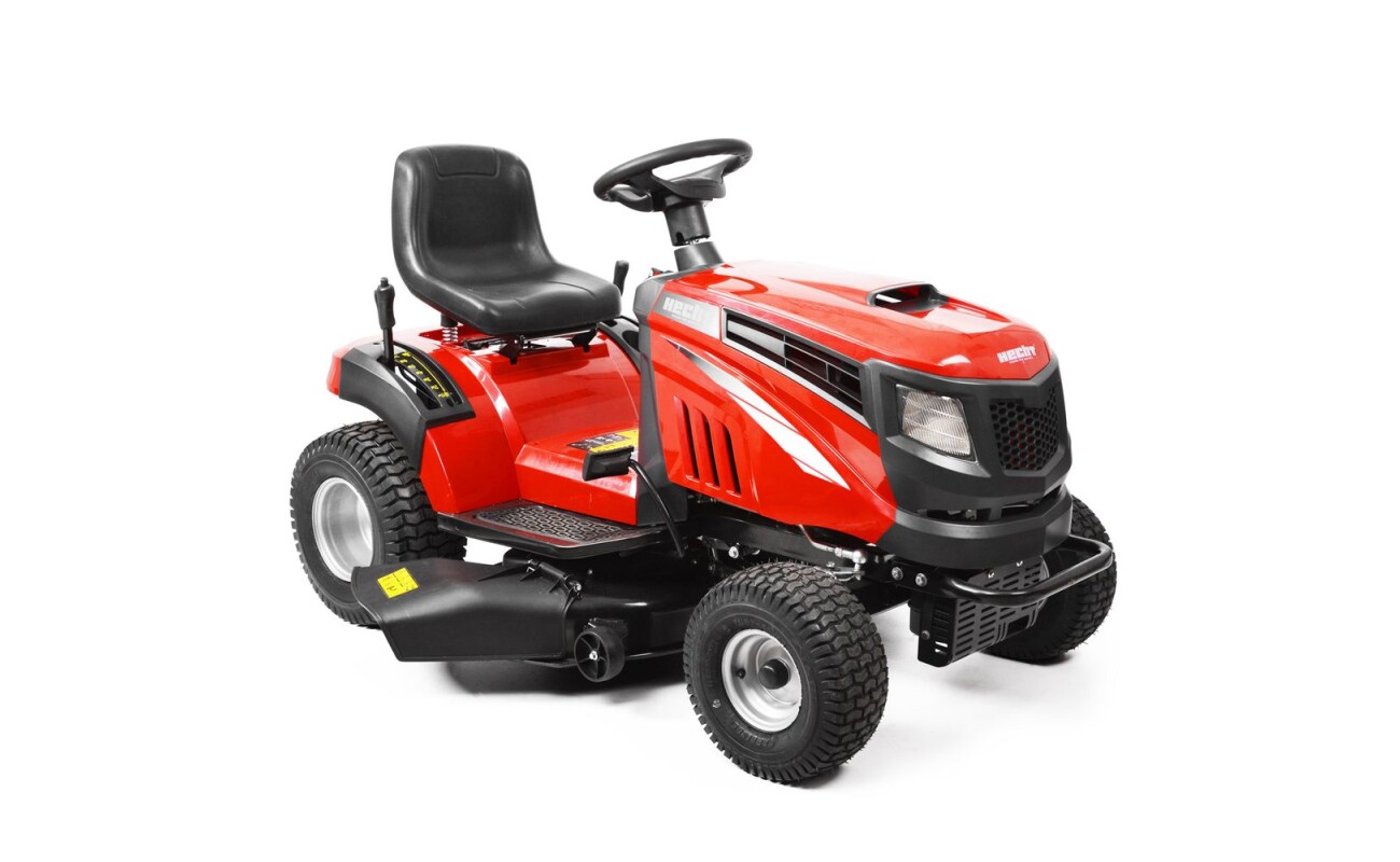 Garden tractor with a 4 stroke HECHT OHV engine. Centrally adjustable cutting height. Recommended mowing area 3000 -&nbsp;4000 m2. Ball bearings. Only side ejection.