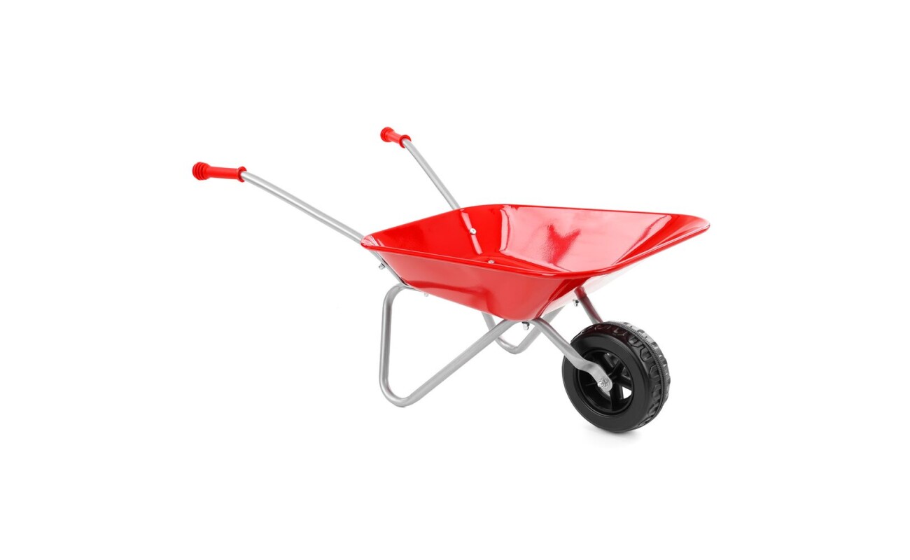 HECHT 900139 is a practical mini garden wheelbarrow with a 9 l capacity and 30 kg load capacity. It features a metal frame