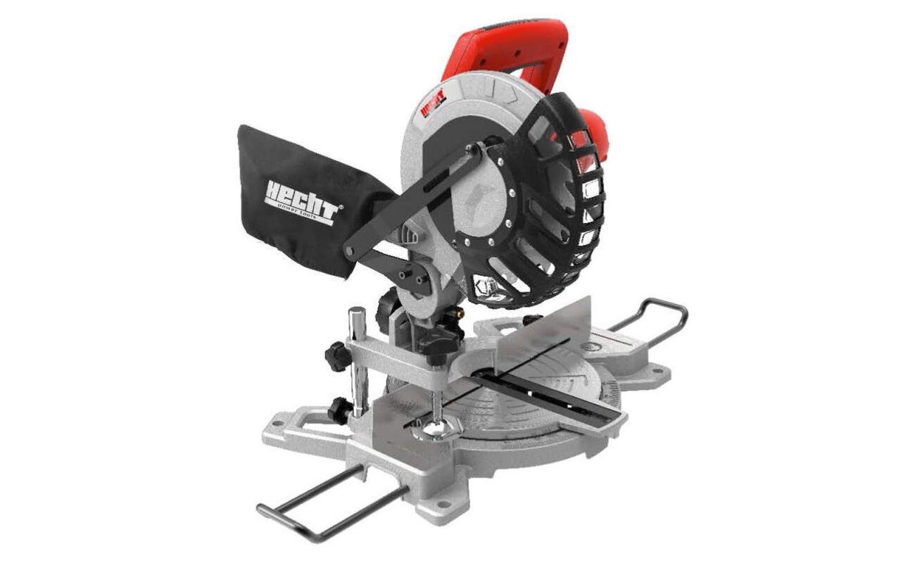Miter saw with laser for precise cutting. Power consumption 1400 W.