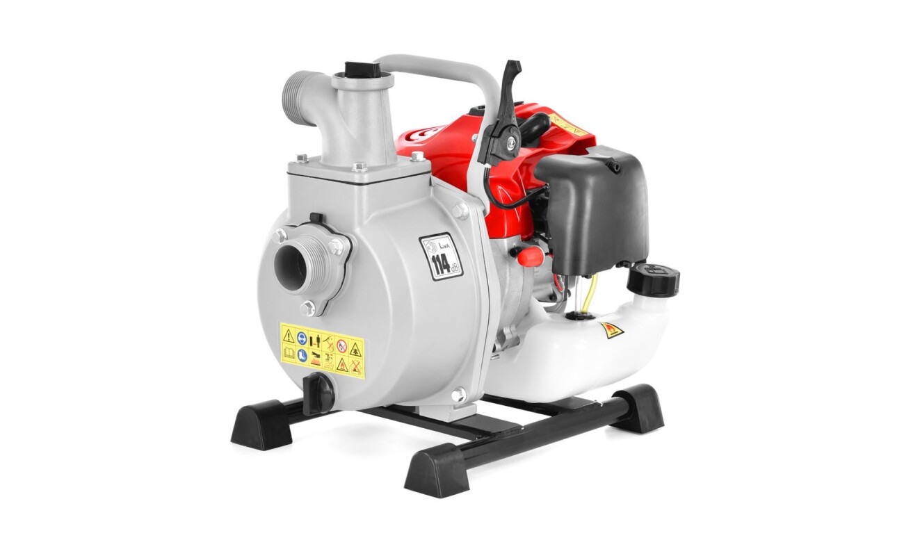 Motor pump with 2-stroke 43 cc engine. Max. displacement 35 m. Max. flow 15m3/hr. Max. suction height 8 m.