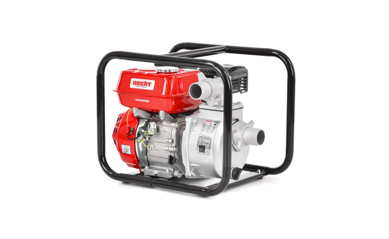 Motor pump for pumping clean water. Engine capacity 196 cm3. Max. displacement 27 m. Max. flow rate 30m3/hr. Max. suction height 7 m. Suction and outlet diameter 2 inches.