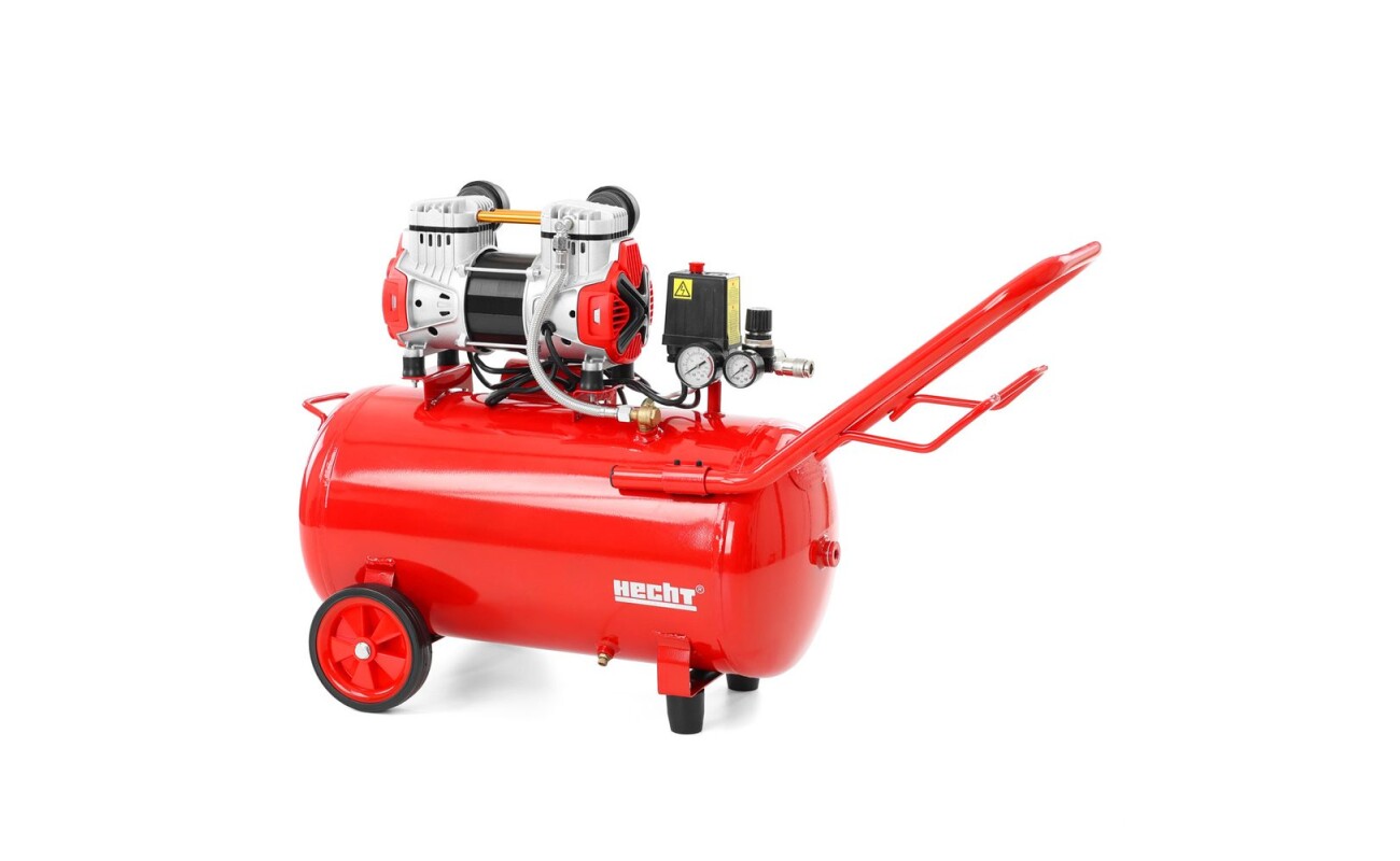 Very quiet oil-free compressor. Power input 1500 W