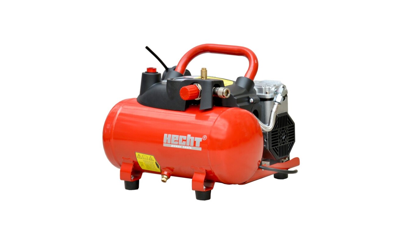 8 bar oil-free compressor with 6-litre air tank. Power 1100 W