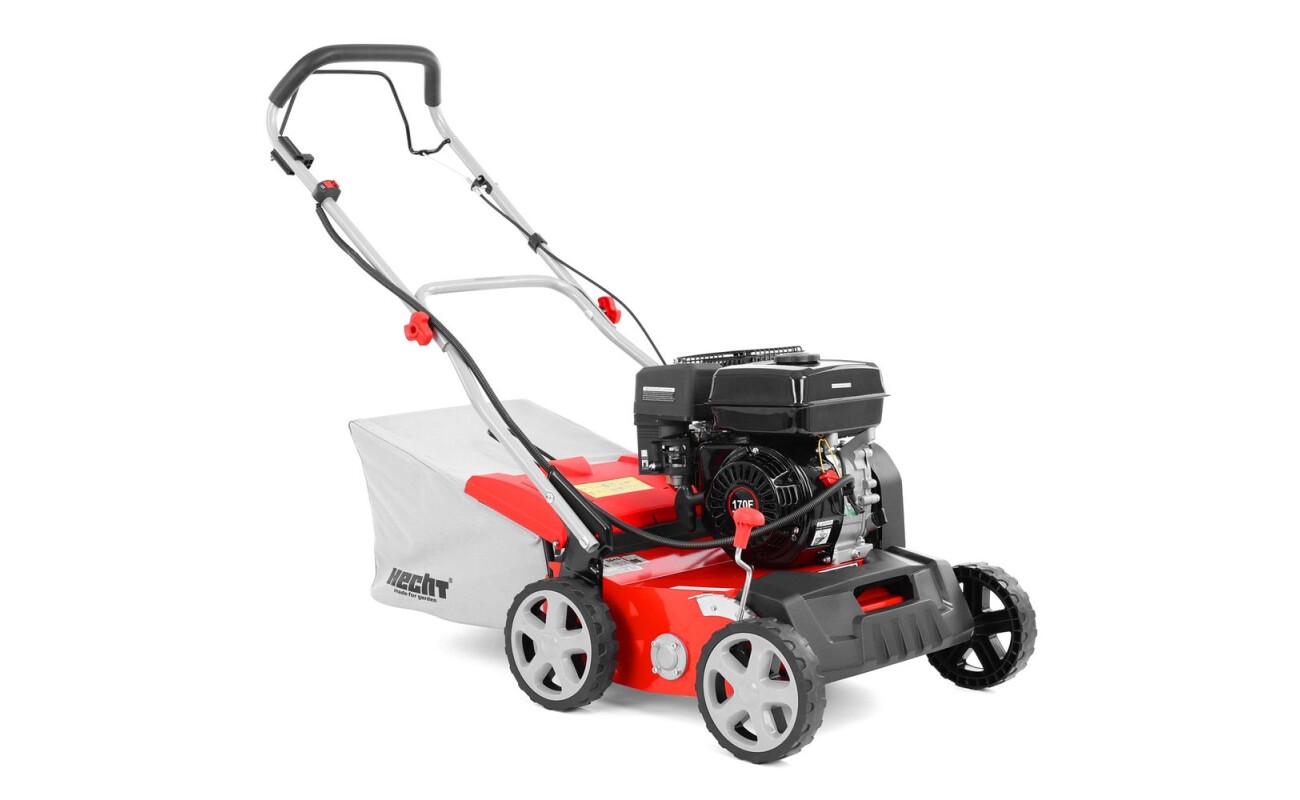 HECHT 5645 2in1 is a powerful petrol aerator and scarifier with a 210 cm³ / 12 Nm engine