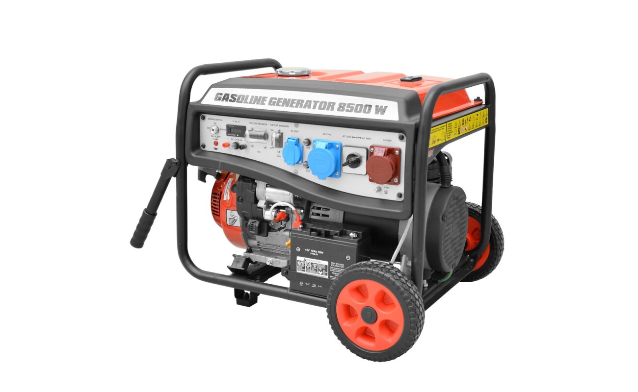 Exclellent generator with the possibility of switching between single-phase and three-phase mode. Permanent power 8000 W