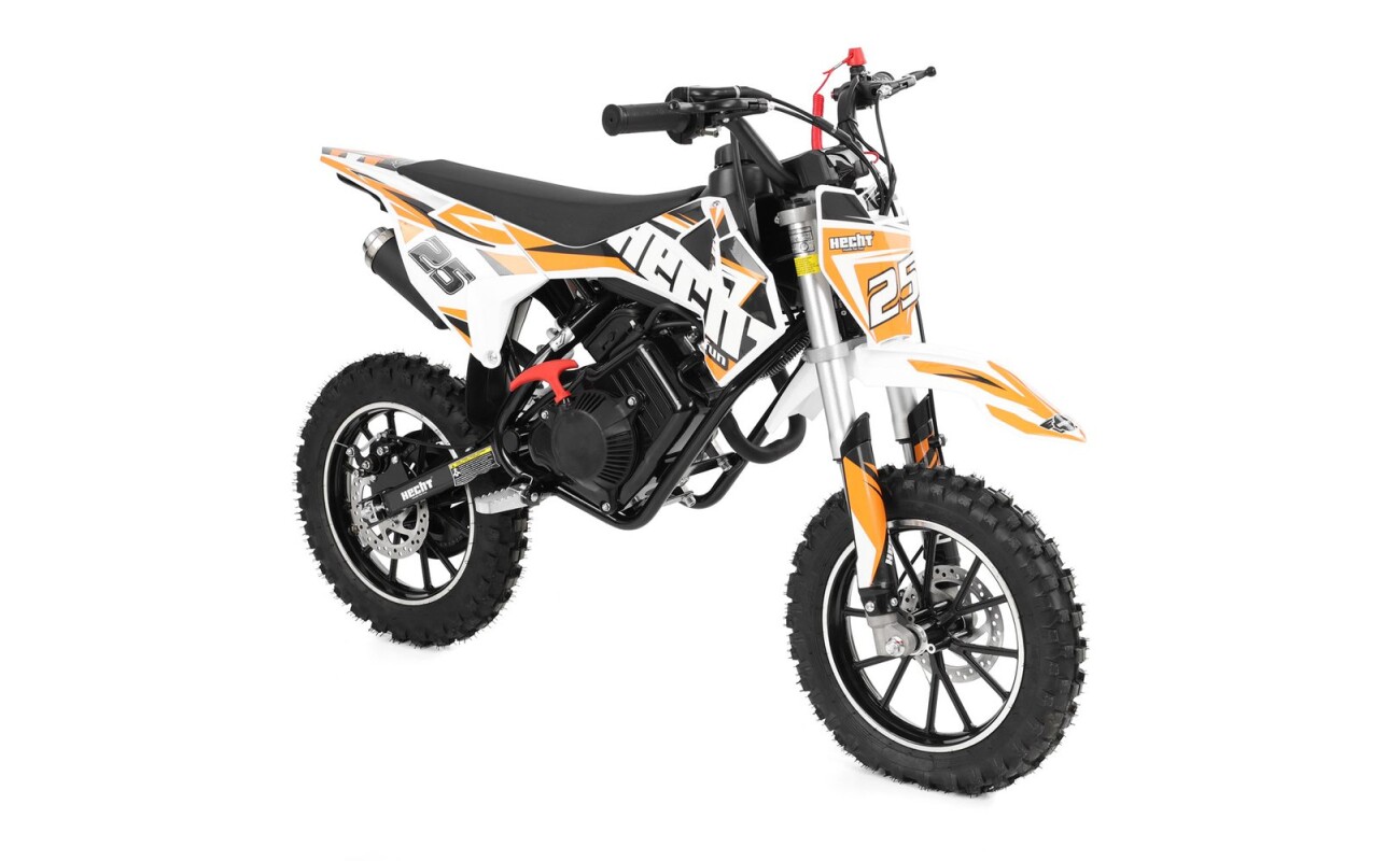 Petrol motorcycle with 4-stroke 57 cm³ engine delivering 1.5 HP. Maximum speed 34 km/h.