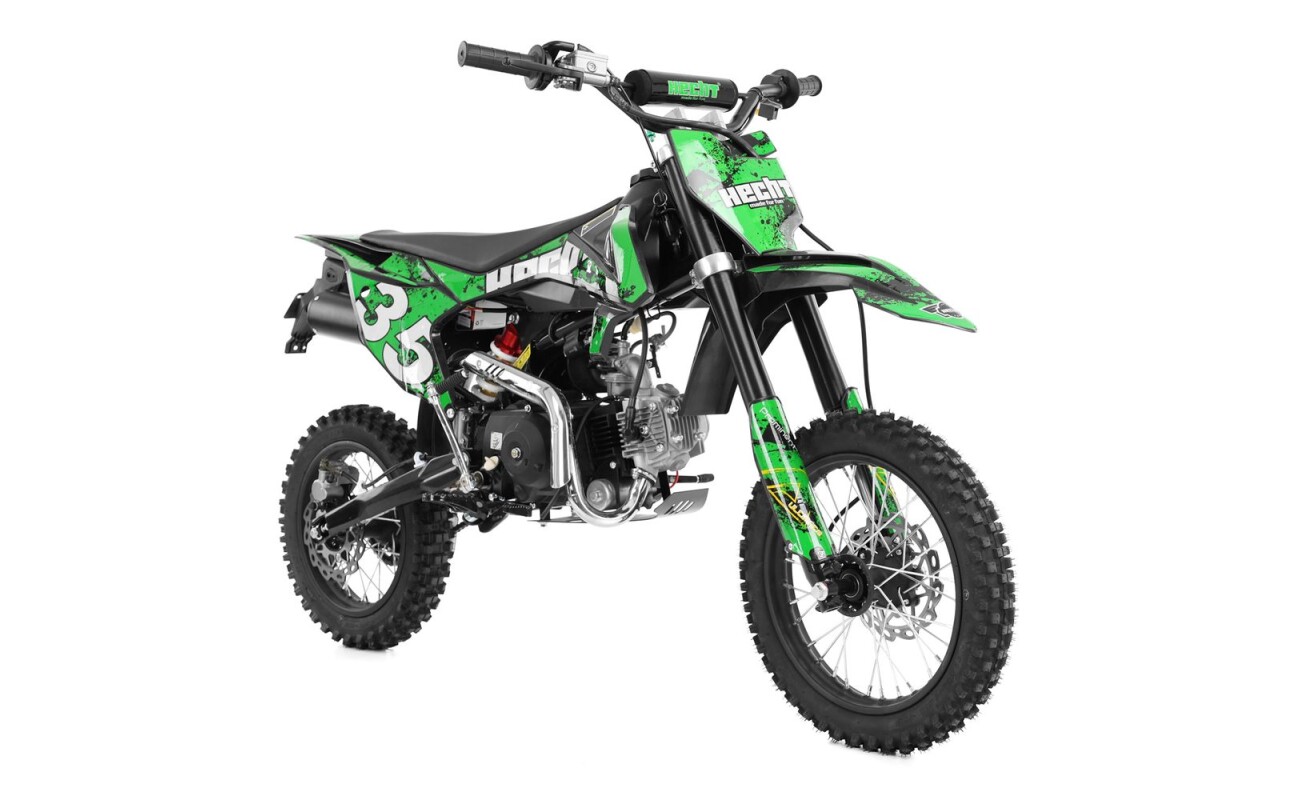 Petrol motorcycle with four-stroke 125 cm³ engine with 8.1 HP. Max speed 70 km/h.