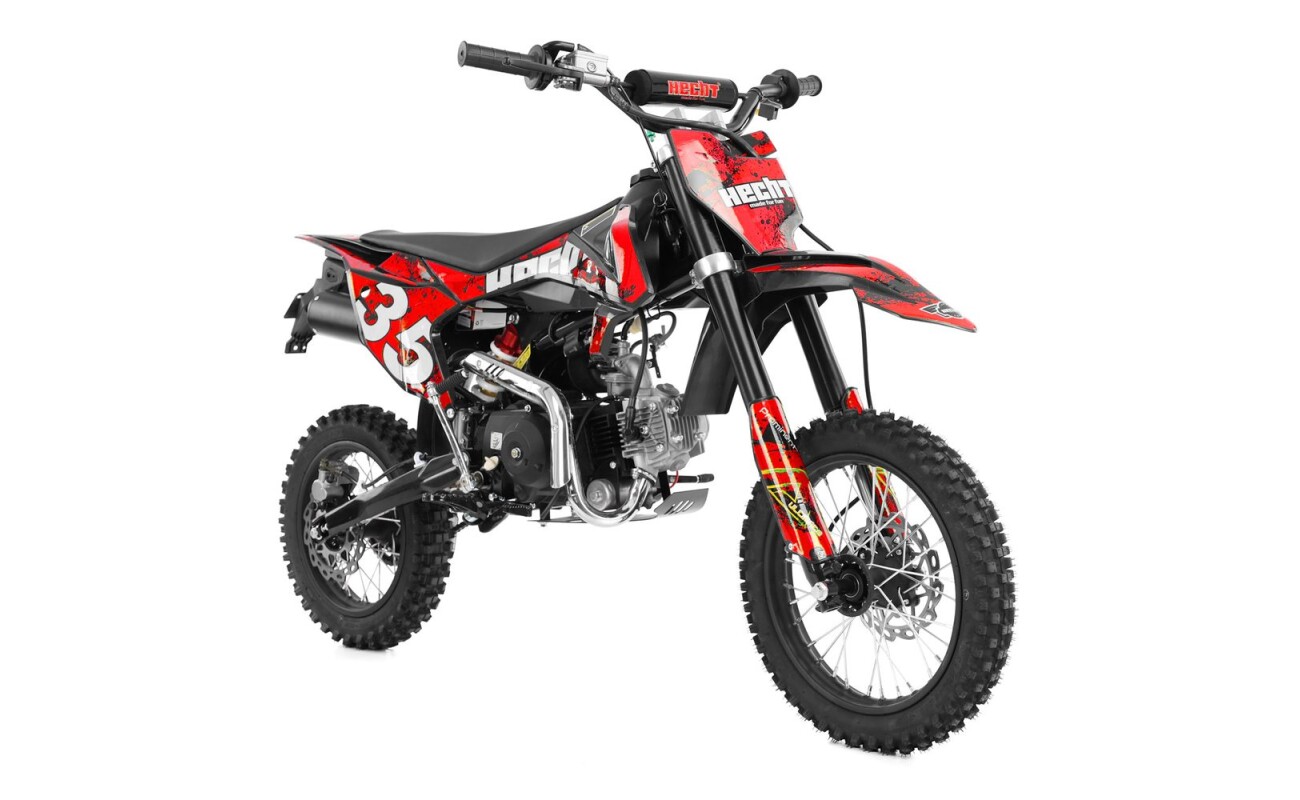 Petrol motorcycle with four-stroke 125 cm³ engine with 8.1 HP. Max speed 70 km/h.