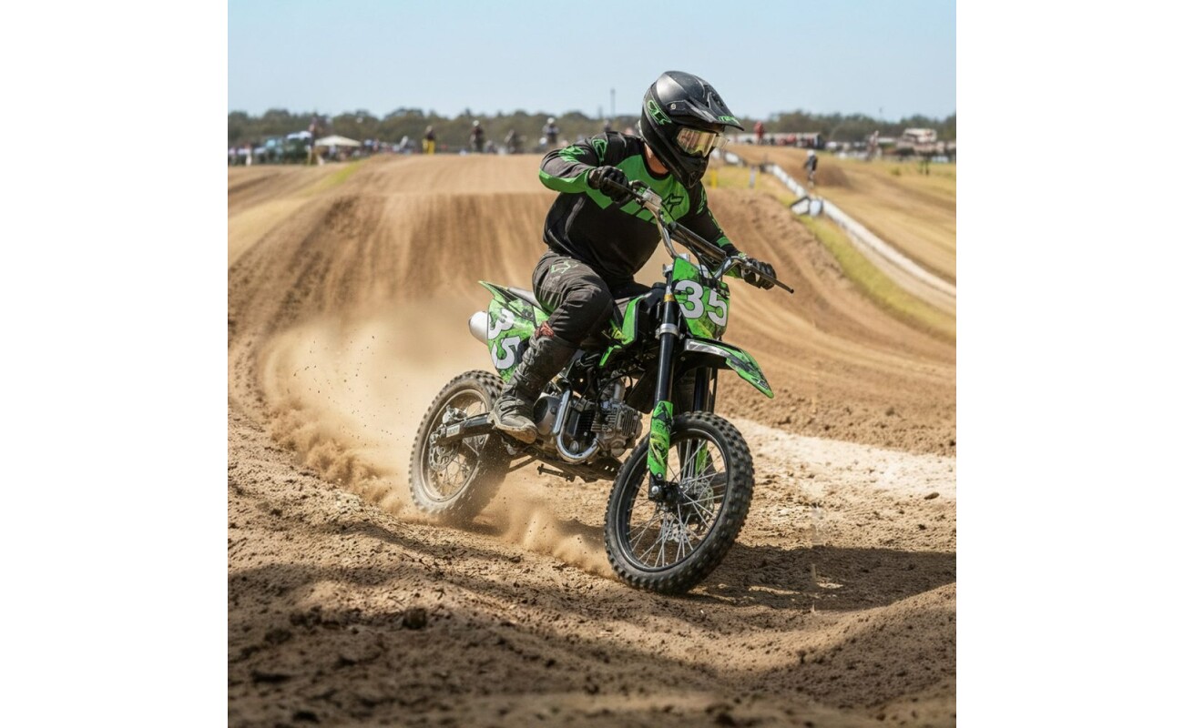 hydraulic disc brakes and a semi-automatic clutch. Ideal for adrenaline-fuelled off-road riding!