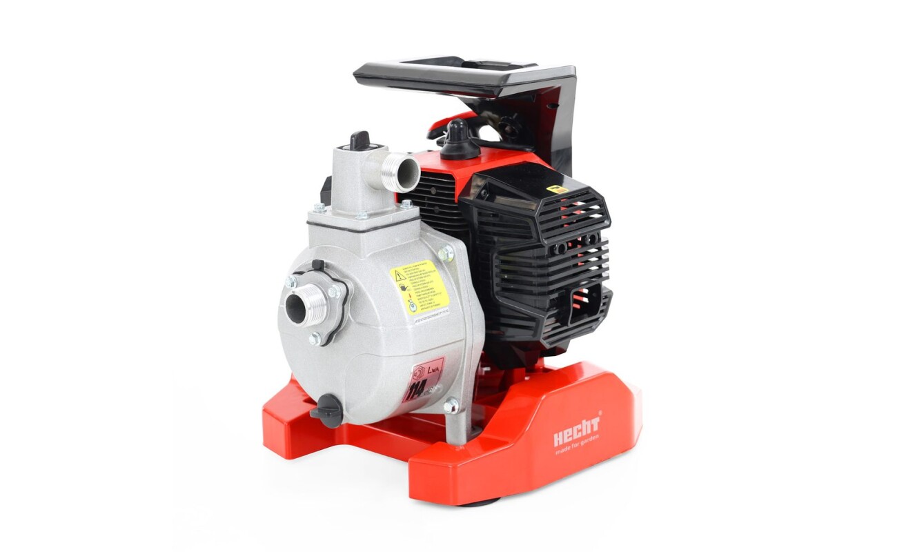 Petrol pump with 2-stroke 52 cc engine. Max. displacement 24 m. Max. flow 7000 l/h. Max. suction height 8 m.