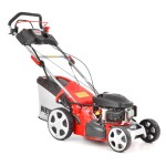 <p>Petrol lawn mower with self propelled system and electric starter. Working width: 43 cm. Engine displacement: 98.5 ccm. Collecting box: 50 l.</p>
