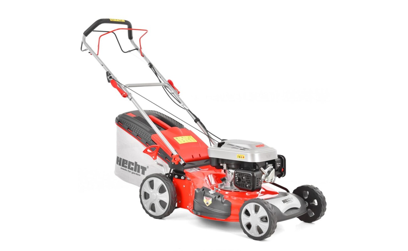 Self propelled petrol powered rotary lawn mower with steel chassis