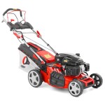 <p>Motor lawnmower with <strong>electric starter</strong> and 51 cm reach. 196 cc engine with a rated power of 4 kW. Basket capacity 65 l. With running gear. Suitable for mowing areas up to approx. 1200 m2.</p>