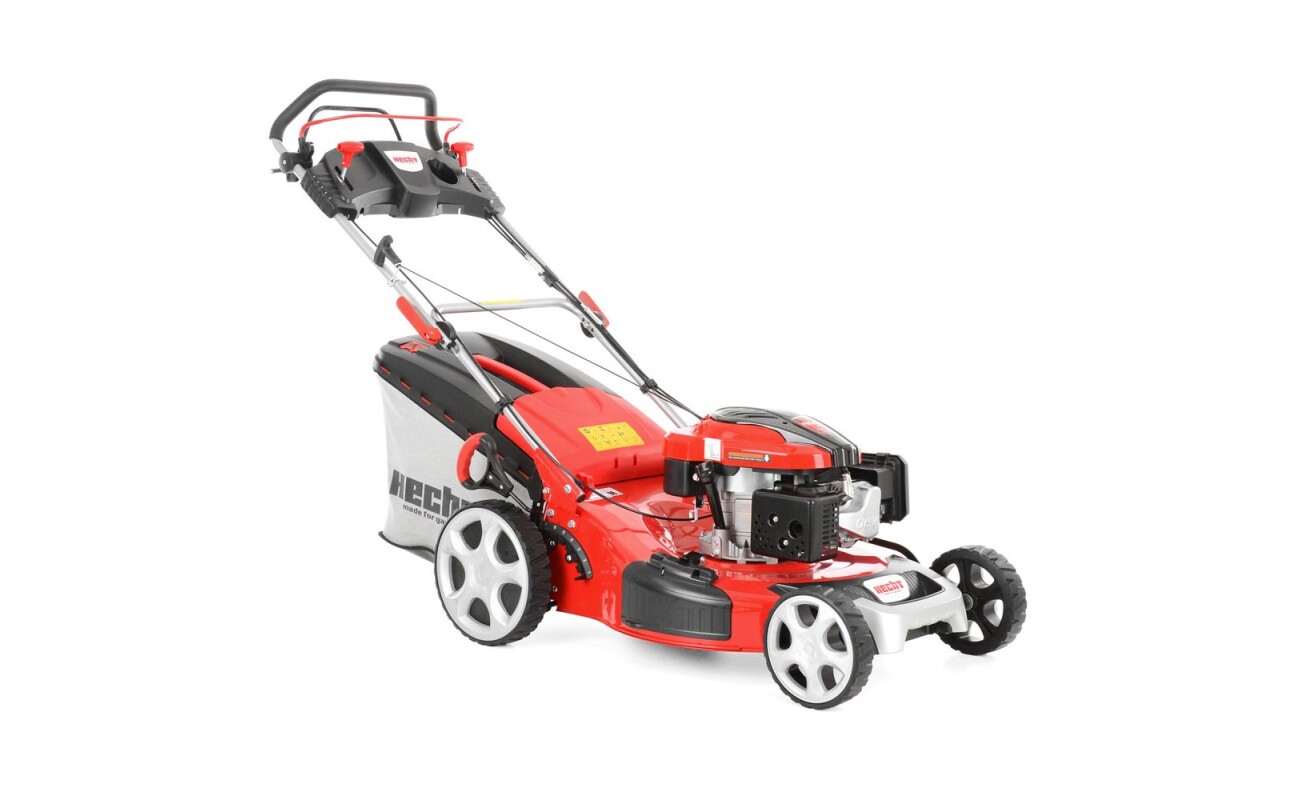 Self-propelled petrol powered rotary lawn mower  with steel chassis