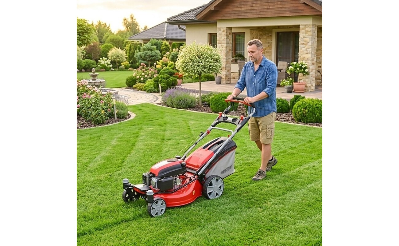 which allows grass collection in a basket