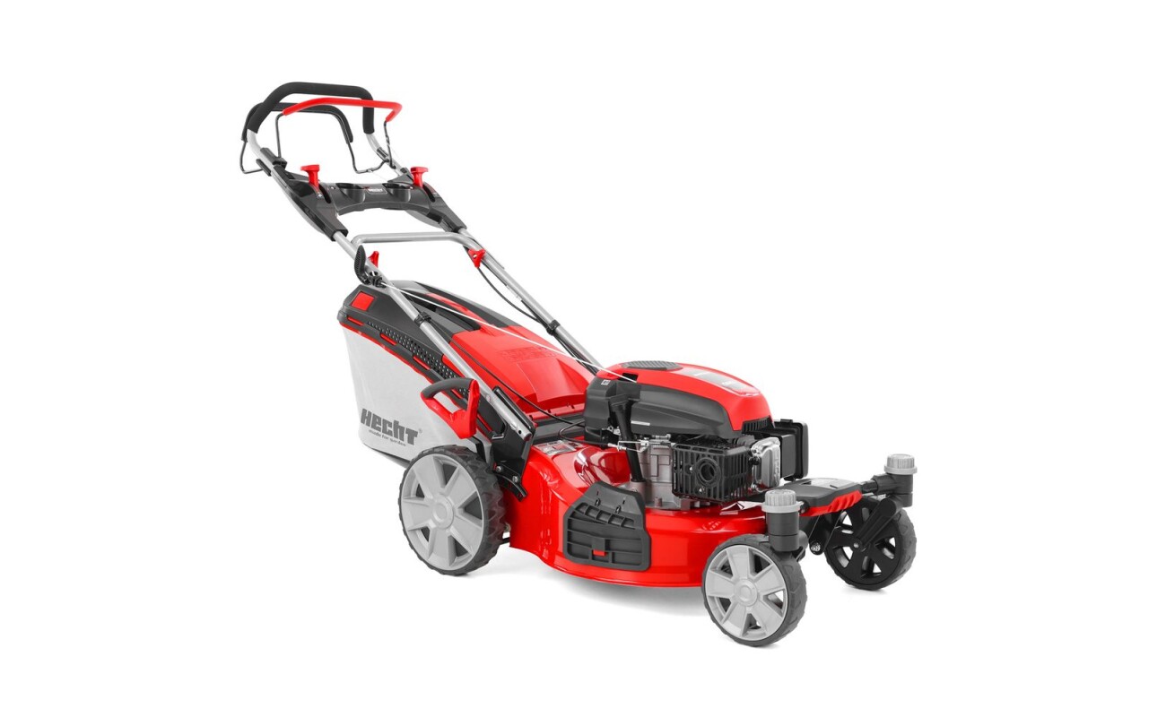 Powerful petrol lawnmower with 5-in-1 system
