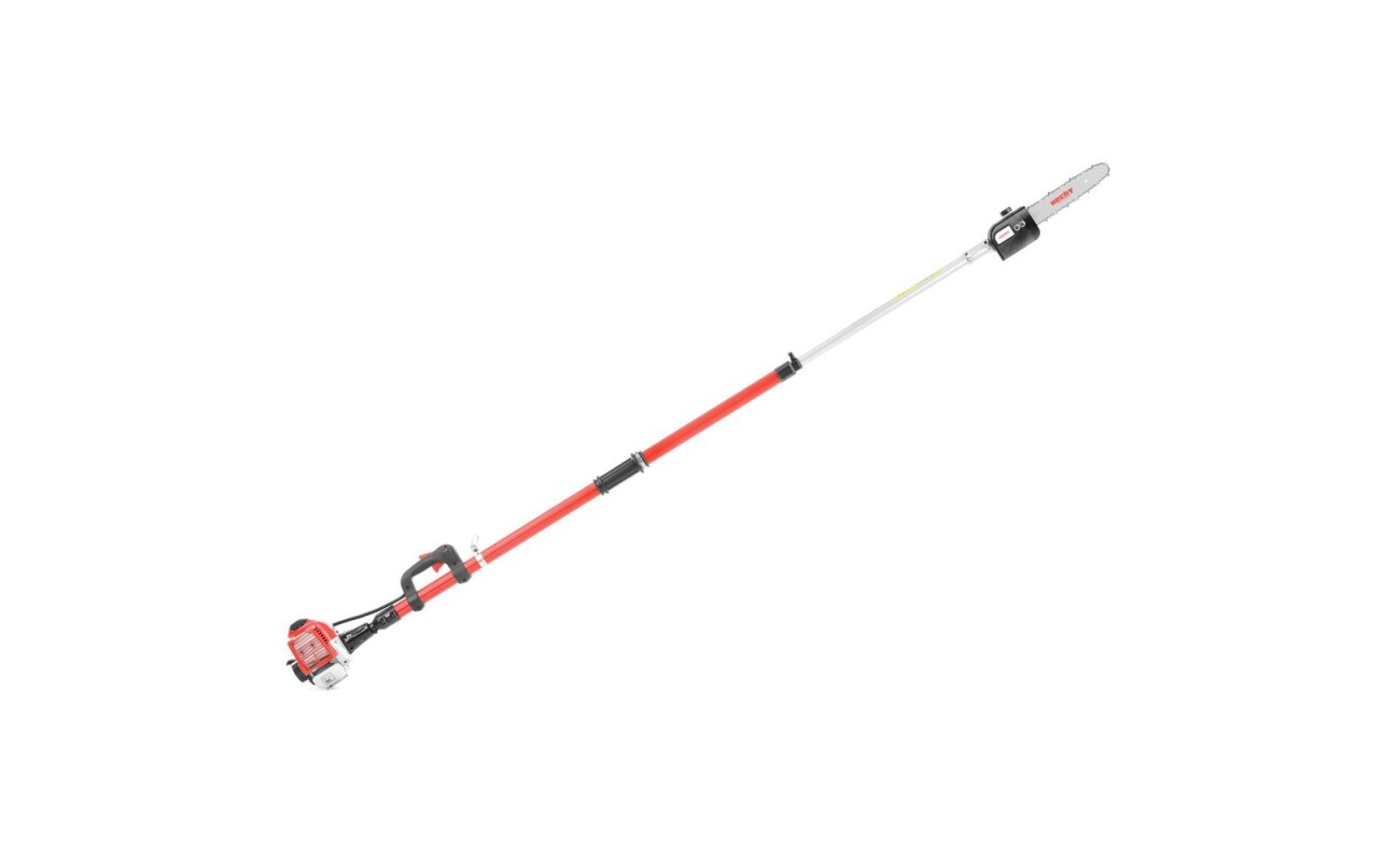 Petrol powered pole pruner. Bar lenght 34 cm. Engine 26 cm3