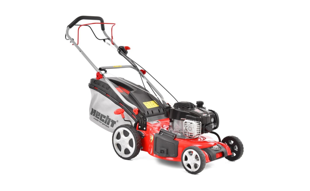 Petrol lawn mower with self propelled system equipped with engine Briggs & Stratton 500E series  with displacement of 140 ccm. Working width – 46 cm