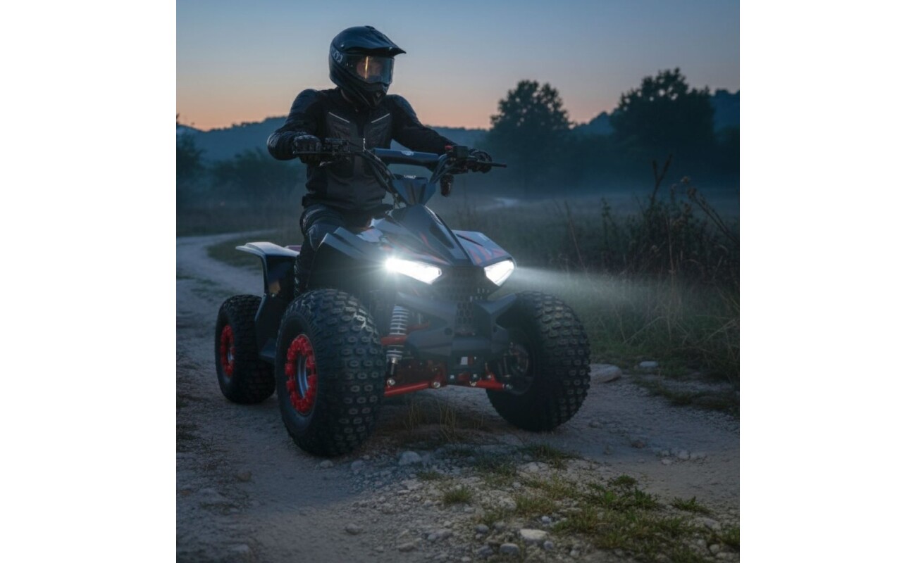 the HECHT 56110 quad bike is ideal for youngsters or for lighter work in the garden. With a height of just 88 cm