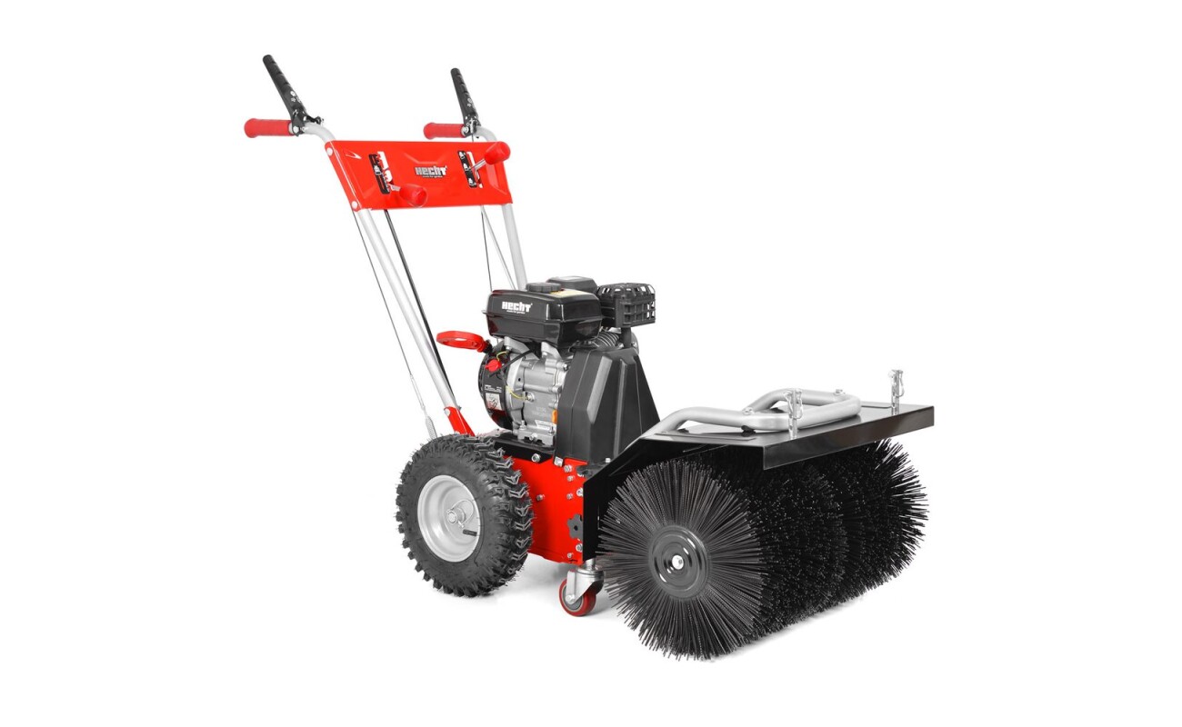 Petrol self-propelled rotary brush. 4-stroke Hecht OHV engine with a capacity of 196 cc. Rotary brush reach 60 cm. Weight 69 kg.