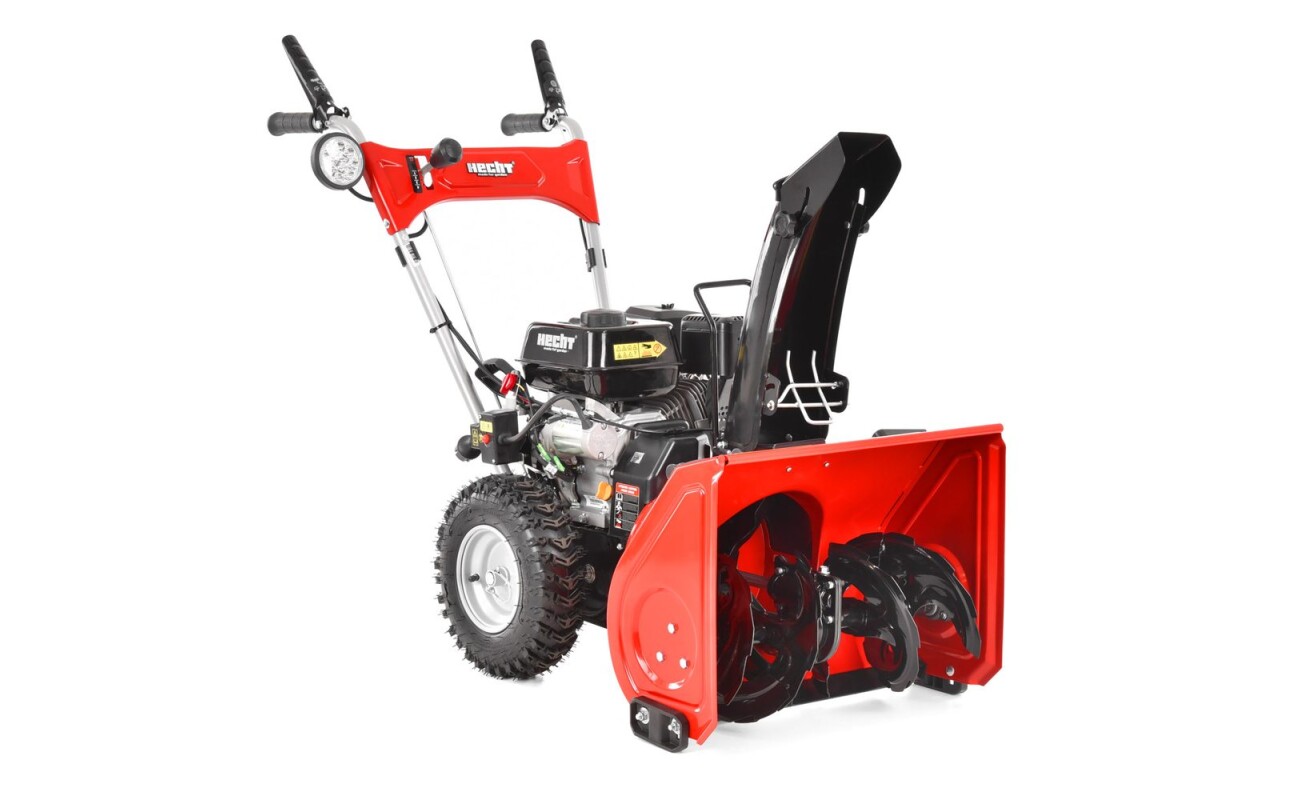 Two-stage self propelled petrol snow blower. Engine Hecht OHV