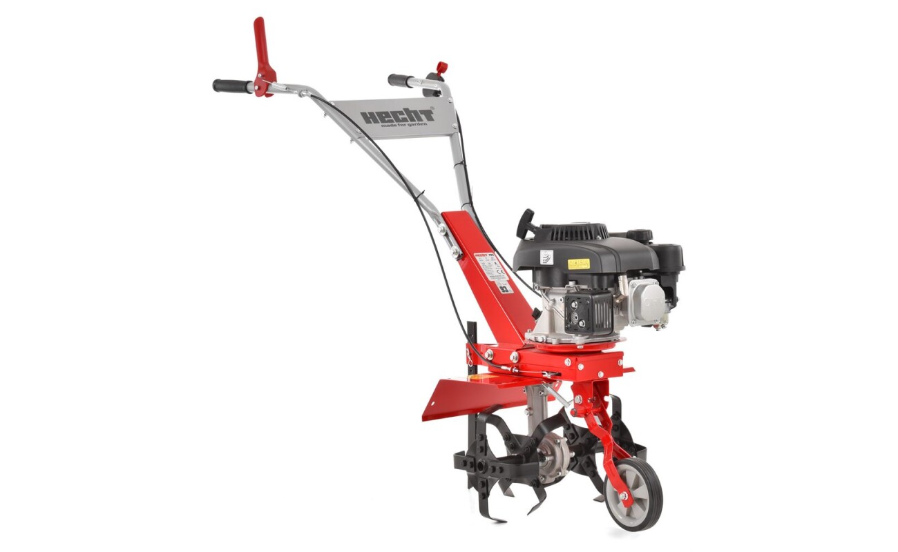Petrol tiller. HECHT OHV engine 150 ccm. Working width 40 cm. 4x4 cultivation tines