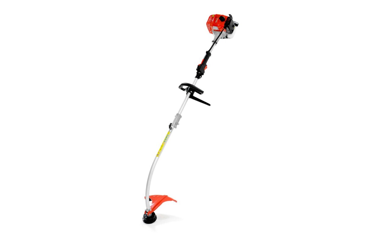 Petrol string trimmer with 40 cm cutting width. 25.4 cc engine with a rated power of 0.9 HP. Reversible and divisible crankshaft. Semi-automatic string unwinding. Weight 5