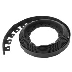 <p>Plastic edging for bordering flower beds including anchoring pegs. Length 10 m</p>