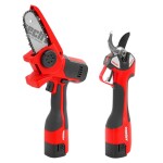 <p>The HECHT 99125 Multifunction Set combines a small pruning chainsaw and scissors in a practical carrying case. Ideal for pruning and cutting branches. Includes 2 batteries and charger.</p>