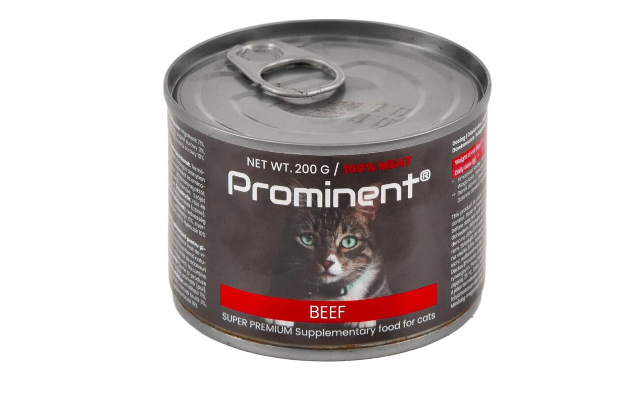 Superpremium supplementary cat food. Filled raw and then sterilized