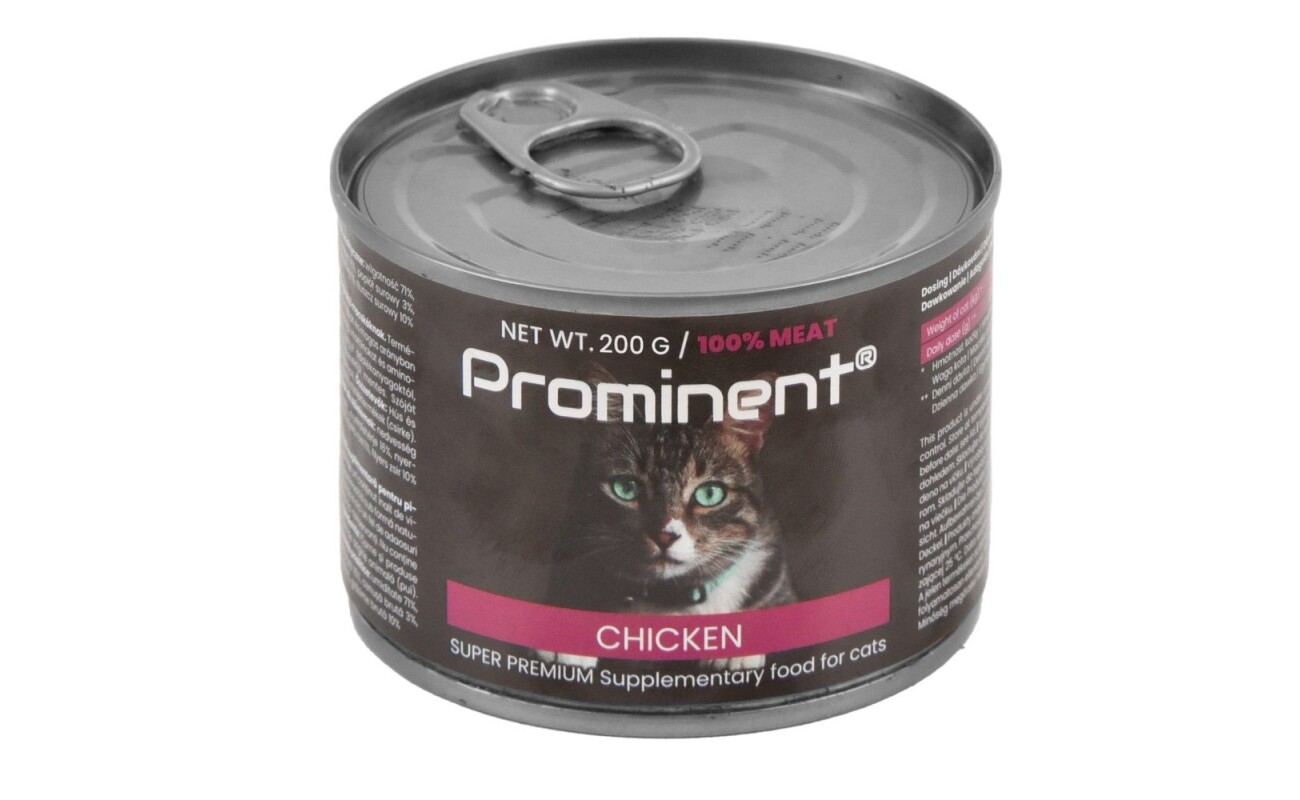 Super premium cat food - CHICKEN. It contains a high proportion of vitamins and amino acids in natural form.
