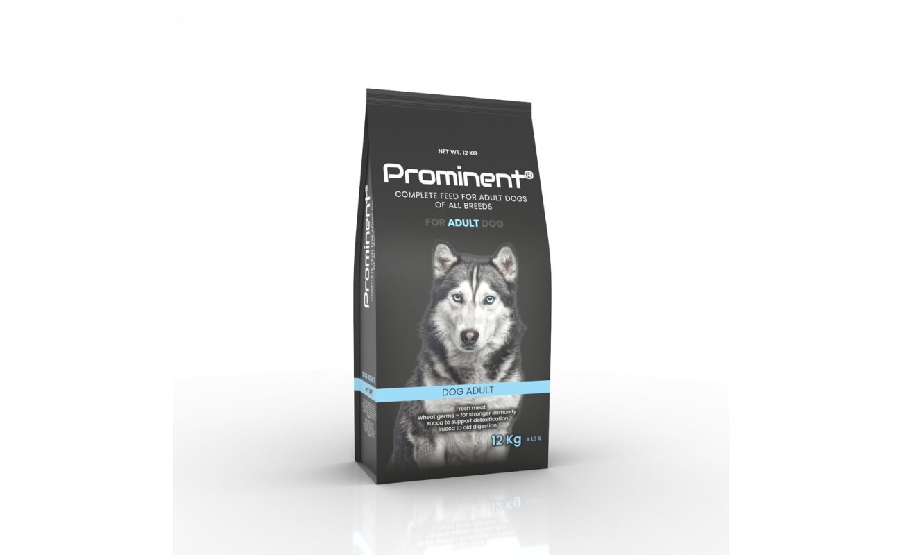 Complete premium food for adult dogs of all breeds. Package weight: 12 kg.v