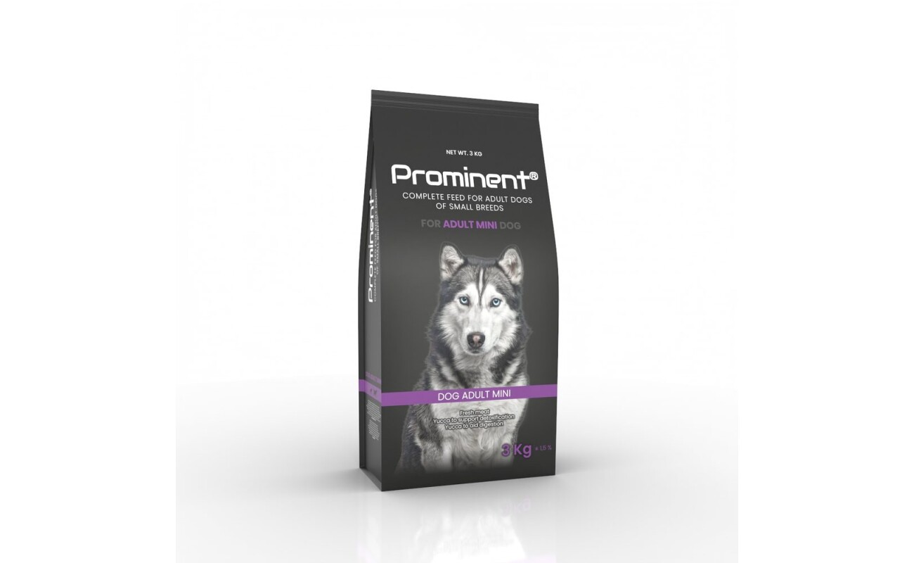Complete premium food for adult dogs of small breeds. Package weight: 3 kg. Composed of 30% meat and fresh produce.