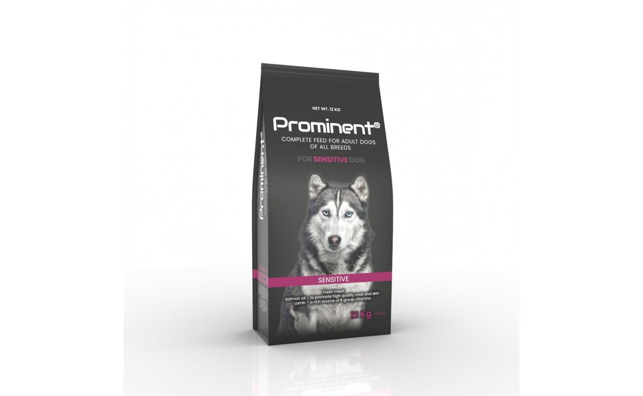 Complete premium food for adult dogs of all breeds with sensitive digestion. Package weight: 12 kg. Composed of 15% meat and fresh produce.
