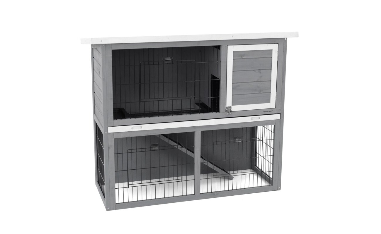 BUNNY rabbit hutch - dimensions 111.5 x 45 x 92 cm. Durable fir wood.