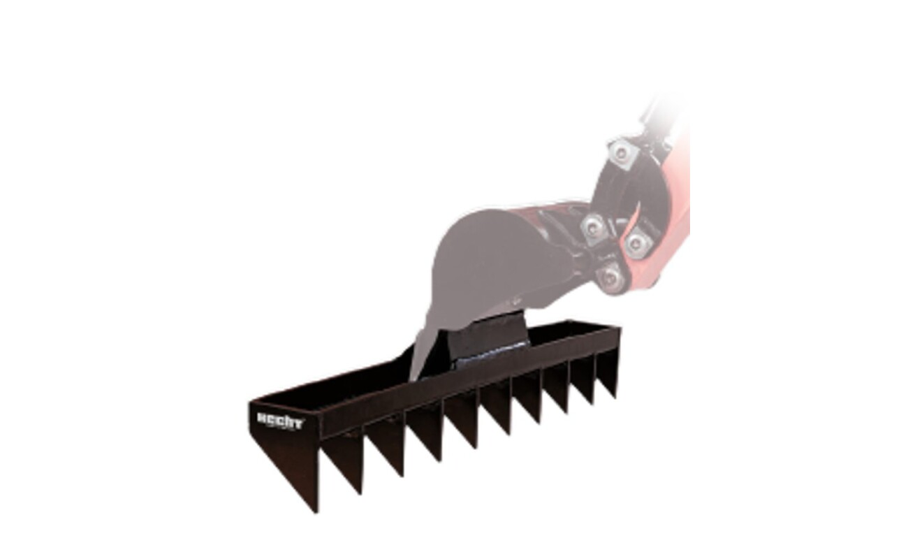 The HECHT 2710 B terrain rake made from durable steel with anti-corrosion treatment